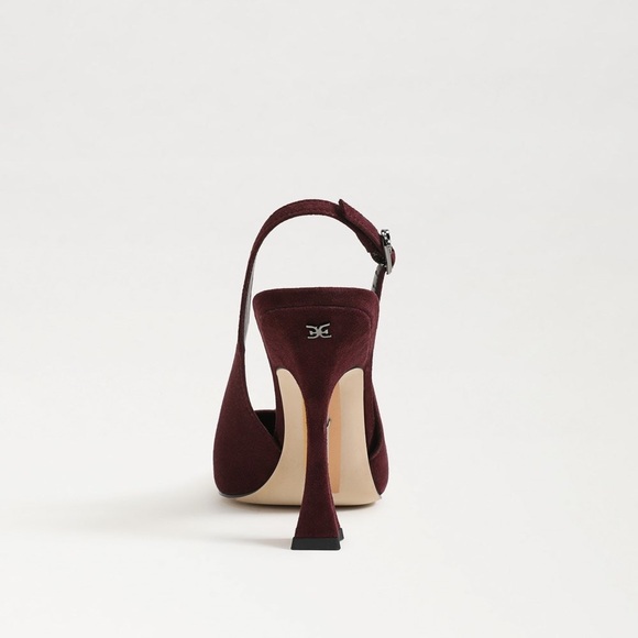 Sam Edelman ODETTE CAP TOE SLINGBACK PUMP in Parisian Plum Suede | LIKE NEW - Picture 5 of 12
